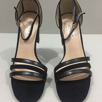 black 3 inch block heels